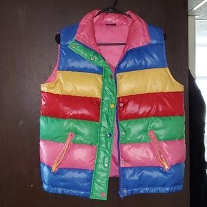 Le Tigre Rainbow Down Puffer Vest